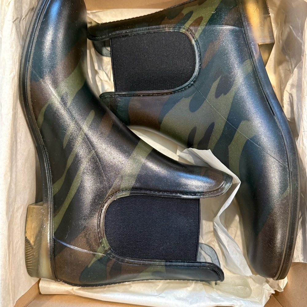 J. Crew Camouflage Ankle Boots